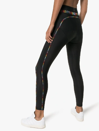 Shop Adam Selman Sport Embellished Performance Leggings In Black