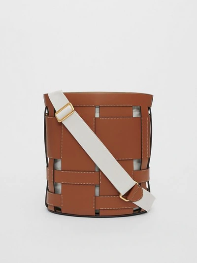 Small Foster Leather Bucket Bag In Brown