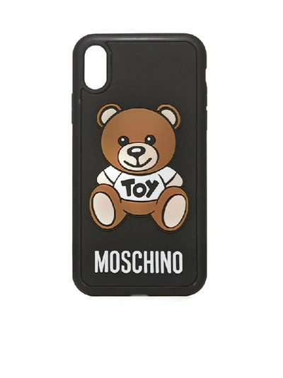 Shop Moschino Teddy Logo Iphone X/xs Cover In Black