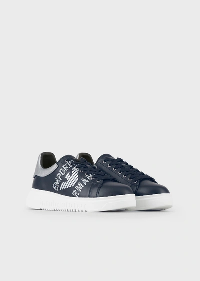 Shop Emporio Armani Sneakers - Item 11739298 In Blue