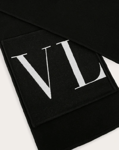 Shop Valentino Garavani Vltn Hooded Scarf In Black