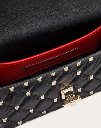 Shop Valentino Garavani Rockstud Spike Nappa Leather Belt Bag In Black