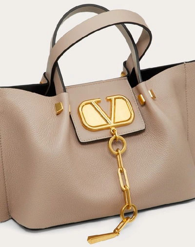 Small vlogo escape grainy calfskin shopper sale