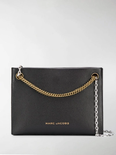 Shop Marc Jacobs Double Chain Crossbody Bag In Black