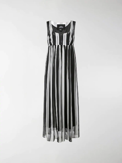 Shop Marc Jacobs Striped Midi Dress In Black