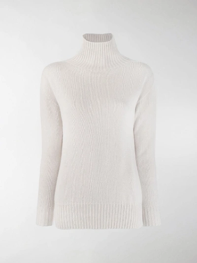 Shop Max Mara Roll Neck Sweater In White