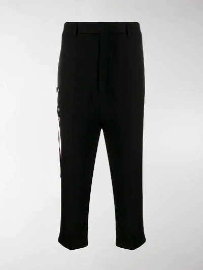 Shop Rick Owens Cropped Tailored Trousers In Black