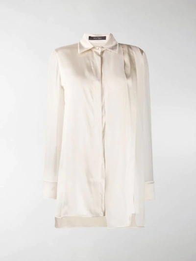 Shop Max Mara Overlay Shirt In Neutrals