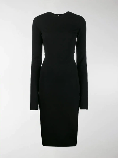 Shop Rick Owens Cut Out Back Dress In Black