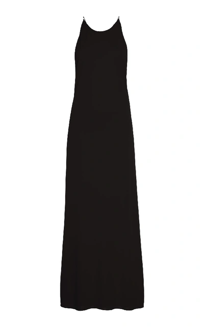 Shop Rosetta Getty Crepe Midi Dress In Black