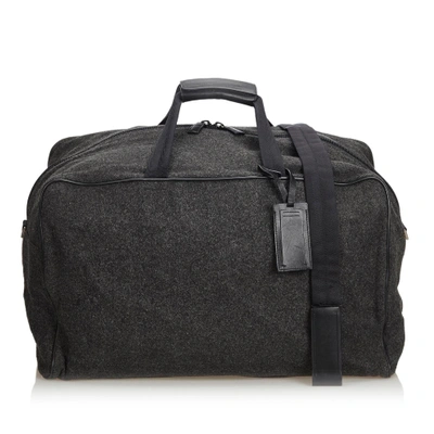 Shop Prada Gray Travel Bag