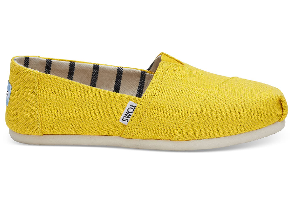 mustard yellow canvas shoes
