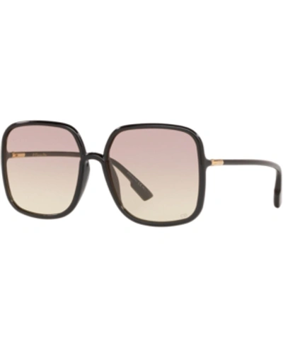 Shop Dior Sunglasses, Sostellaire1 59 In Black/pink
