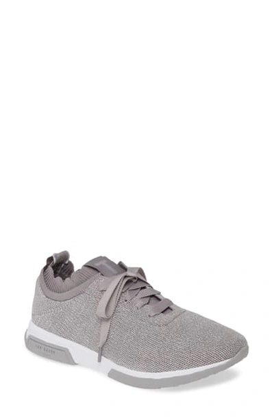Shop Ted Baker Lyara Sneaker In Grey Textile