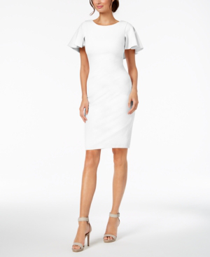 calvin klein capelet sheath dress