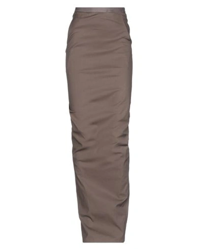 Shop Rick Owens Maxi Skirts In Lead