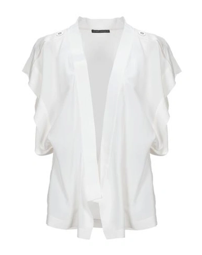 Shop Anthony Vaccarello Cardigan In White