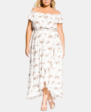 city chic white floral dress