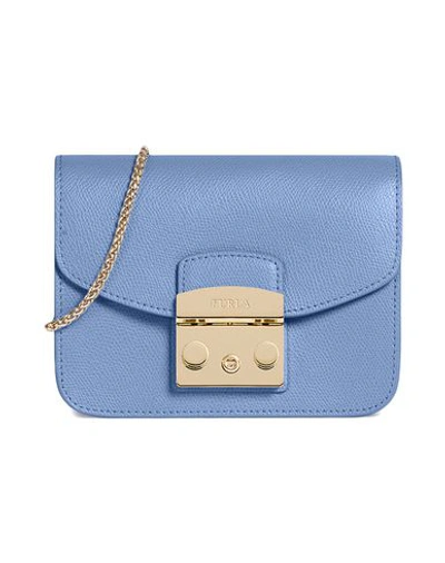 Shop Furla Cross-body Bags In Pastel Blue