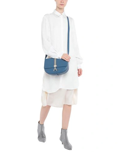 Shop Lanvin Cross-body Bags In Slate Blue