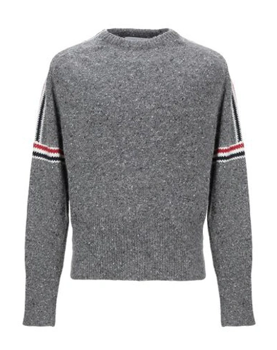 Shop Thom Browne Man Sweater Grey Size 0 Wool, Mohair Wool