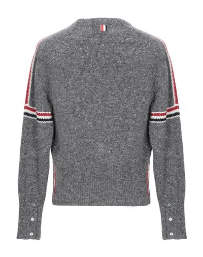 Shop Thom Browne Man Sweater Grey Size 0 Wool, Mohair Wool