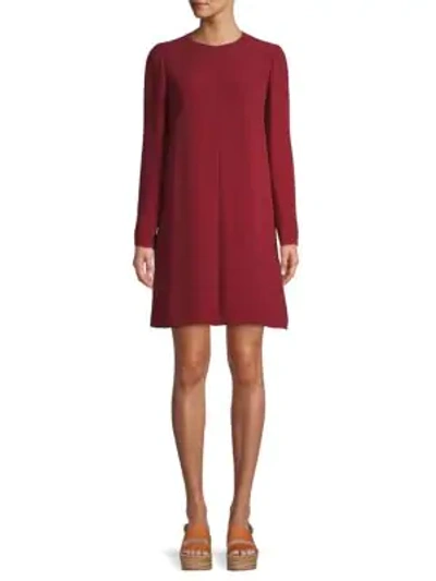 Shop Valentino Silk Mini A-line Dress In Red