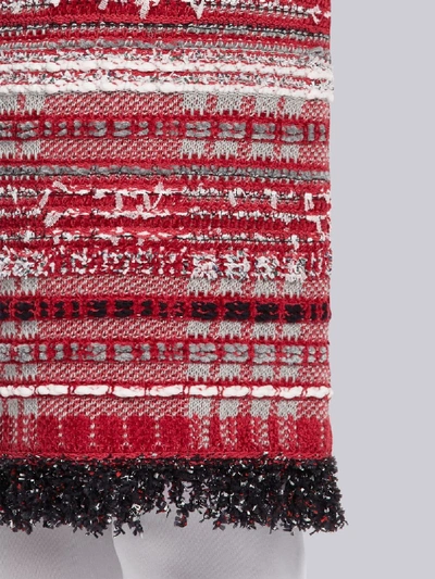 Shop Thom Browne Rwb Tweed Skirt In Red