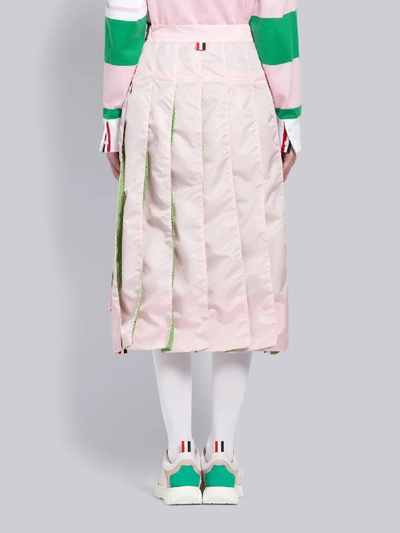 Shop Thom Browne Pink Mesh Pleated Skirt