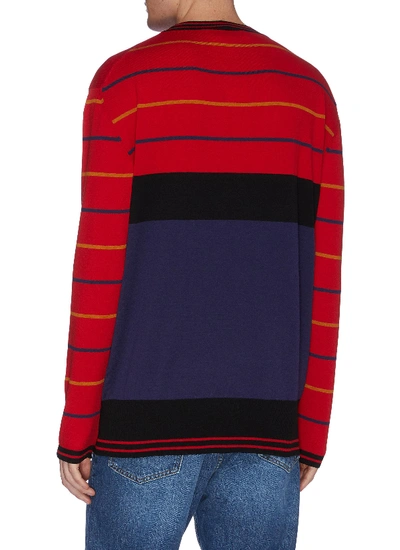 Shop Marni Colourblock Stripe Wool Sweater