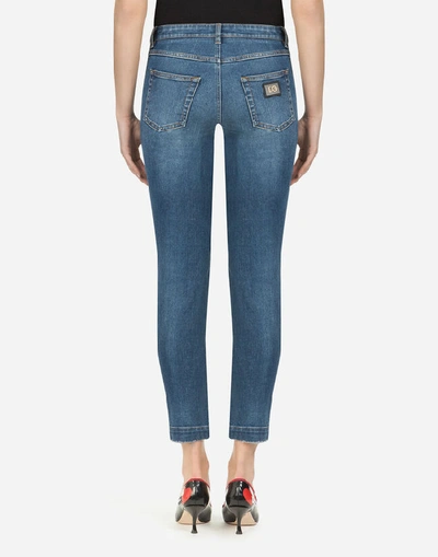 Shop Dolce & Gabbana Pretty-fit Jeans In Stretch Denim In Azure