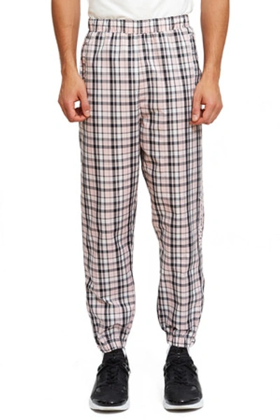 Shop Opening Ceremony Plaid Nylon Jog Pant In Pink Plaid