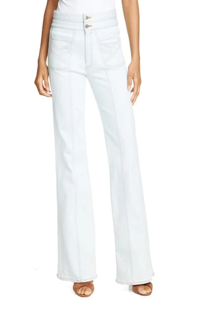 Shop Veronica Beard Farrah Wide Leg Jeans In Belize