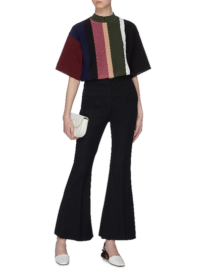 Shop Akira Naka Colourblock Stripe Knit Top