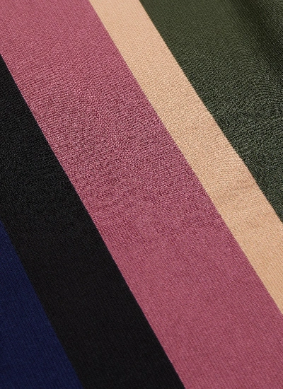 Shop Akira Naka Colourblock Stripe Knit Top