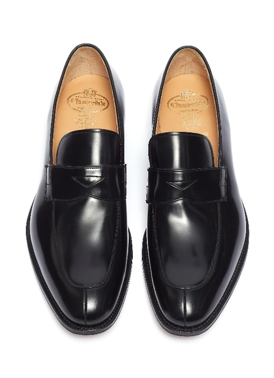 Shop Church's 'prague' Leather Penny Loafers In Black