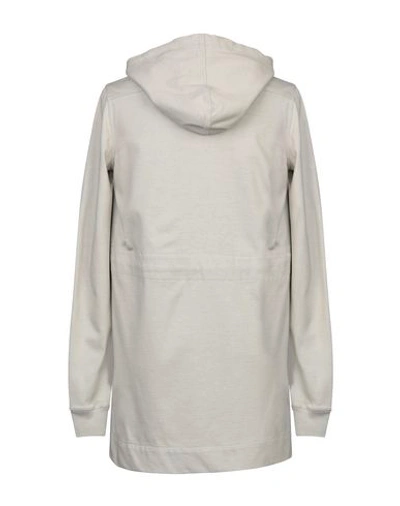 Shop Rick Owens Hooded Sweatshirt In Light Grey