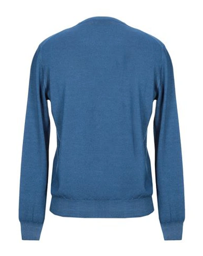 Shop Gran Sasso Man Sweater Blue Size 38 Virgin Wool
