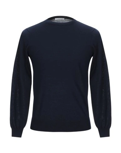 Shop Grey Daniele Alessandrini Man Sweater Midnight Blue Size 40 Wool