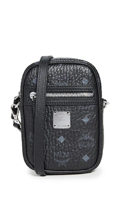 Shop Mcm Visetos Original X Mini Crossbody Bag In Black