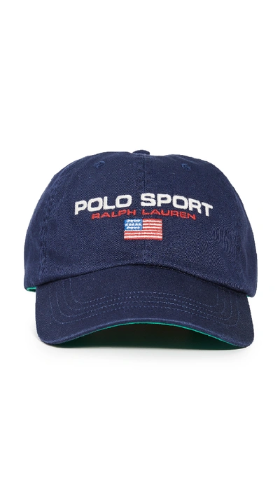 Shop Polo Ralph Lauren Polo Sport Cap In Navy