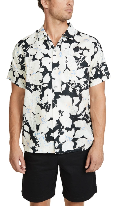 Shop Double Rainbouu Cloud Control Print Hawaiian Shirt In Cloud Control White