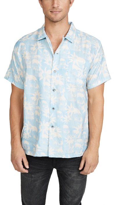Shop Double Rainbouu Paradise City Print Hawaiian Shirt In Paradise City Pink