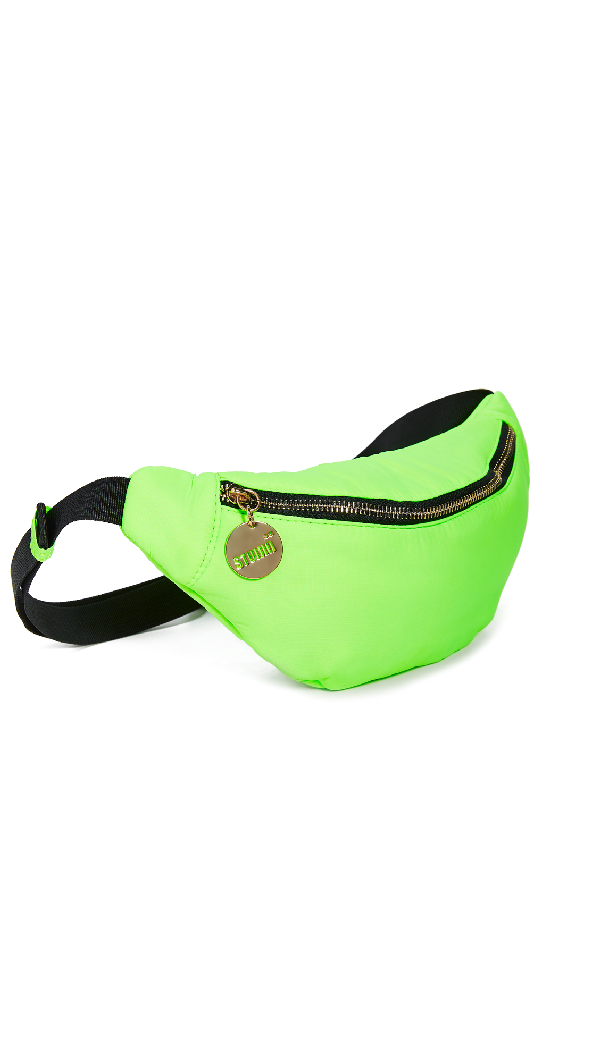 neon green belt bag