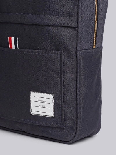 Shop Thom Browne Zip-top Nylon Book Bag In Grey