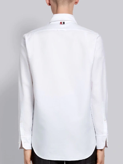 Shop Thom Browne Inside-out Rwb Stripe Oxford Shirt In White