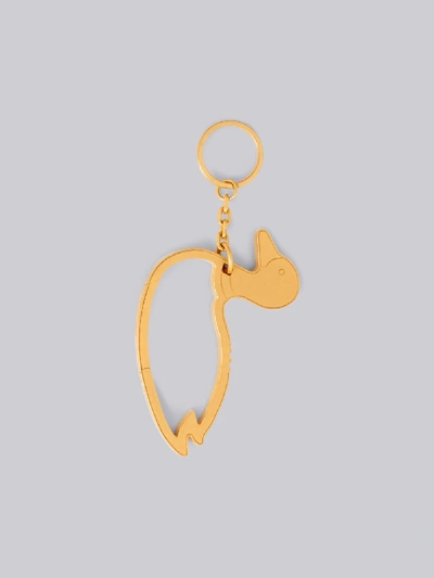 Shop Thom Browne Duck Icon Carabiner In Gold