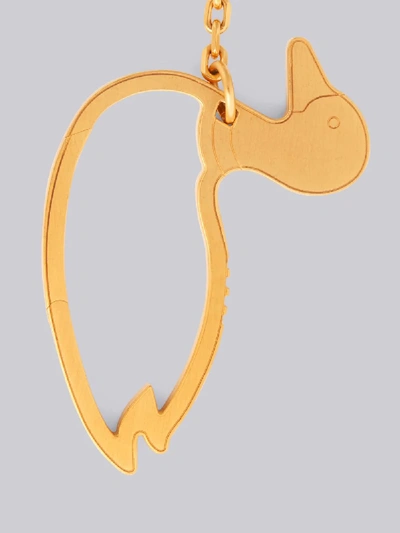 Shop Thom Browne Duck Icon Carabiner In Gold
