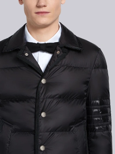 Shop Thom Browne 4-bar Padded Coat In Black