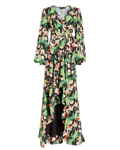 Shop Patbo Floral Wrap Maxi Dress In Multi